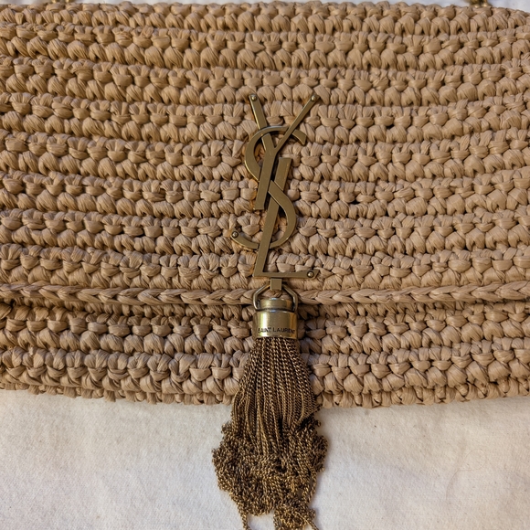 Yves Saint Laurent Tan Woven Clutch Bag - Picture 7 of 13
